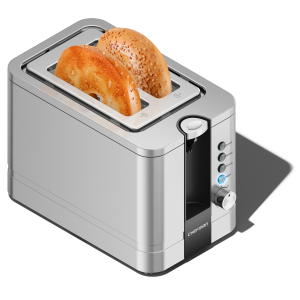 2-Slice Pop-Up Stainless-Steel Toaster